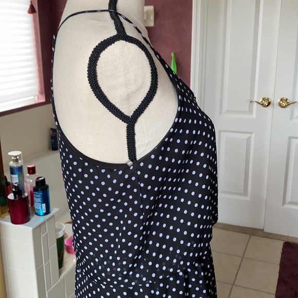 Navy blue and white size Medium polkadot dress - Picture 5 of 6
